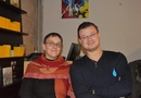 Dr. Anna Vlachopoulou zusammen mit dem Student Stiven Tripunovski